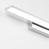 White Modern Linear LED Bathroom Vanity Light Fixture Image - 7