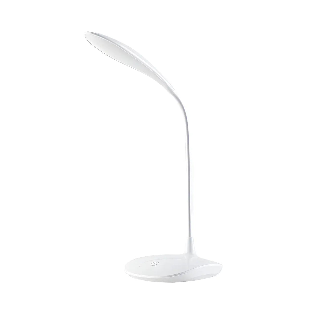 White Modern Minimalist Flexible Arm LED Desk Lamp Image - 3