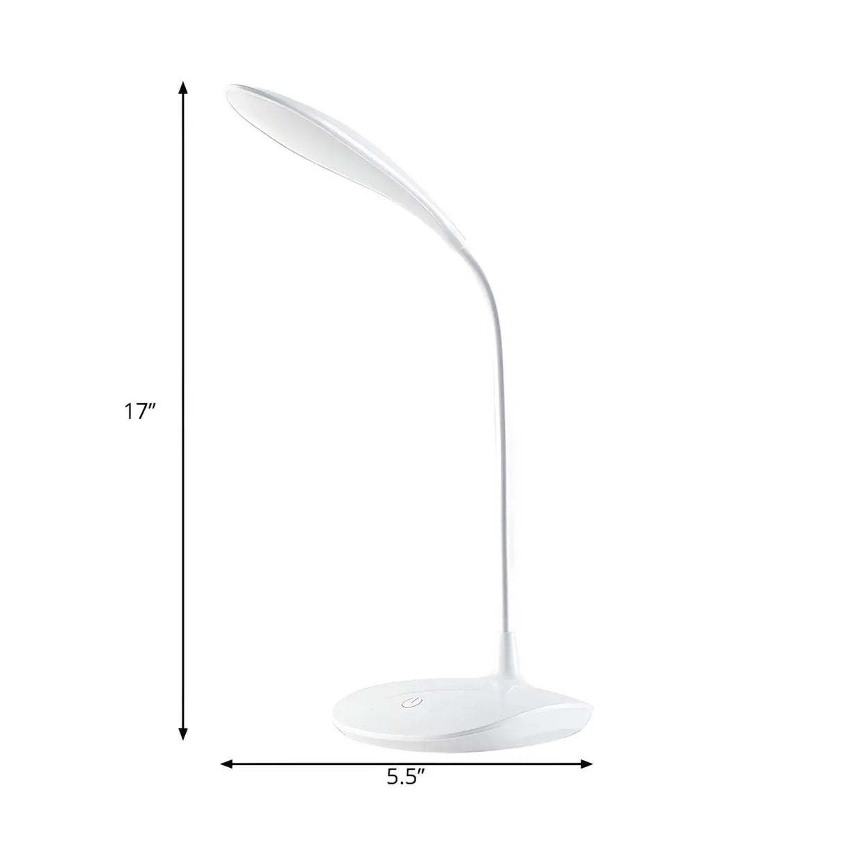 White Modern Minimalist Flexible Arm LED Desk Lamp 