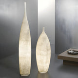 White Modern Sculptural Resin Tank Out Floor Lamp Image - 1