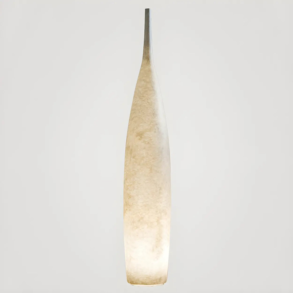 White Modern Sculptural Resin Tank Out Floor Lamp Image - 14