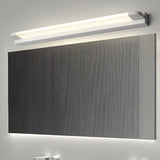 White Modern Straight Integrated LED Vanity Light Image - 1