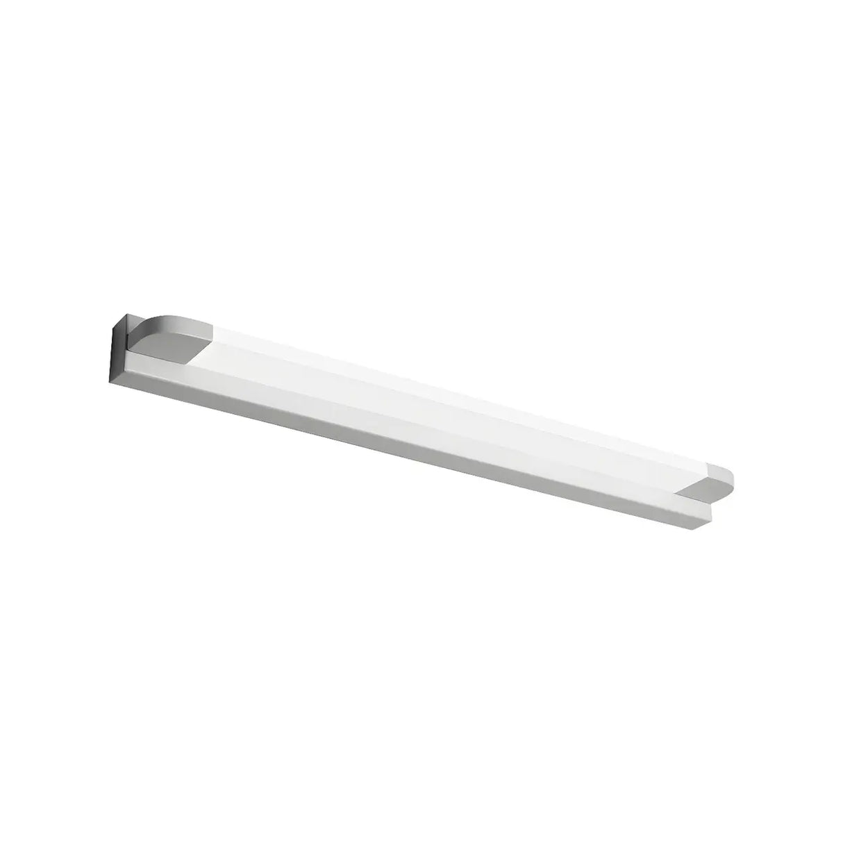 White Modern Straight Integrated LED Vanity Light Image - 10