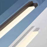 White Modern Straight Integrated LED Vanity Light Image - 15