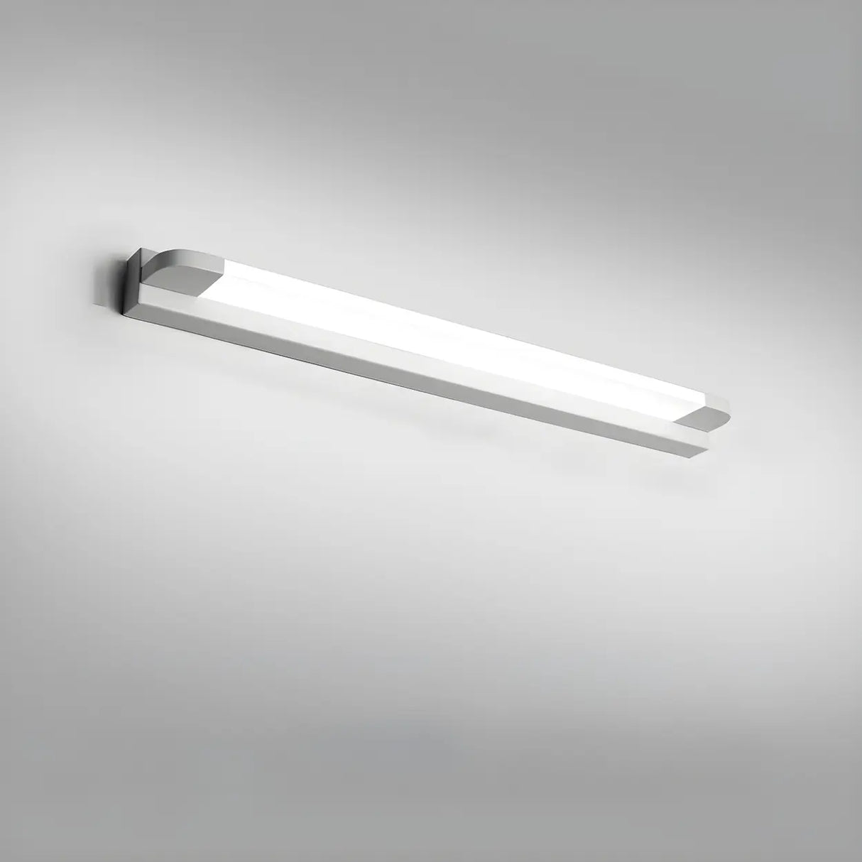 White Modern Straight Integrated LED Vanity Light Image - 17