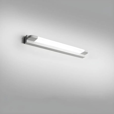 White Modern Straight Integrated LED Vanity Light Image - 2