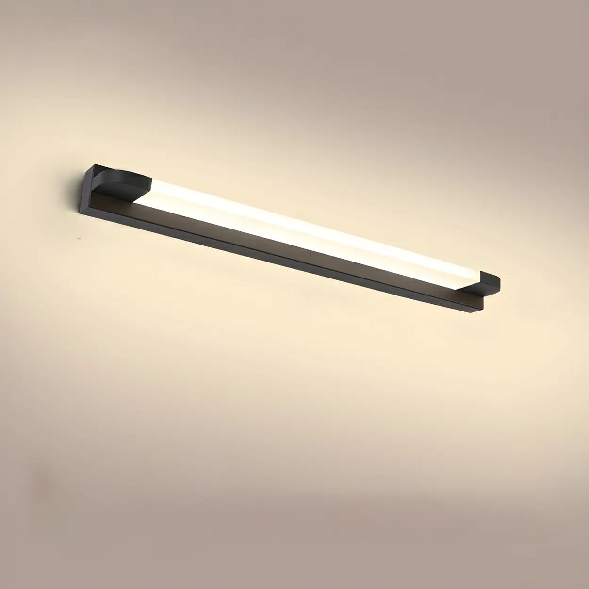 White Modern Straight Integrated LED Vanity Light Image - 20