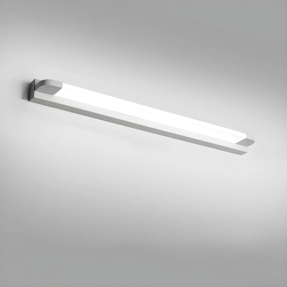 White Modern Straight Integrated LED Vanity Light Image - 21