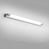 White Modern Straight Integrated LED Vanity Light Image - 21