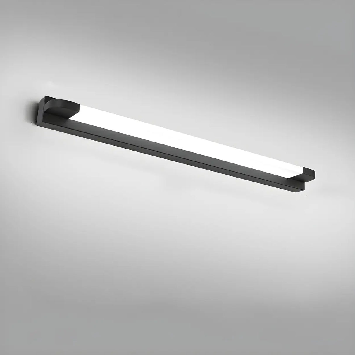 White Modern Straight Integrated LED Vanity Light Image - 23