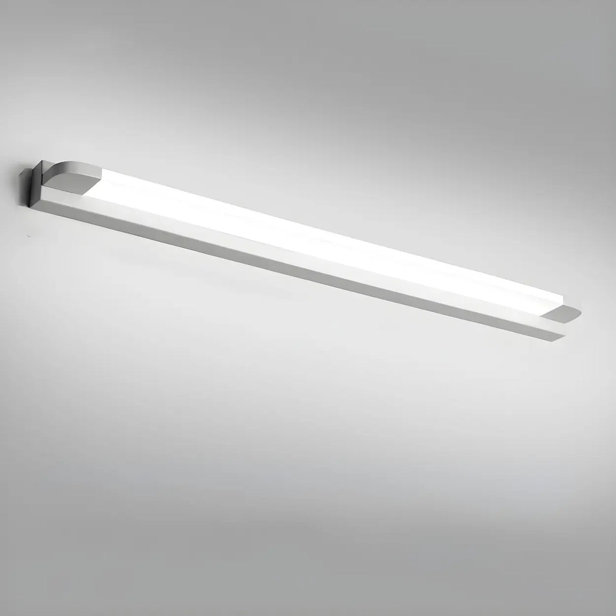 White Modern Straight Integrated LED Vanity Light Image - 25