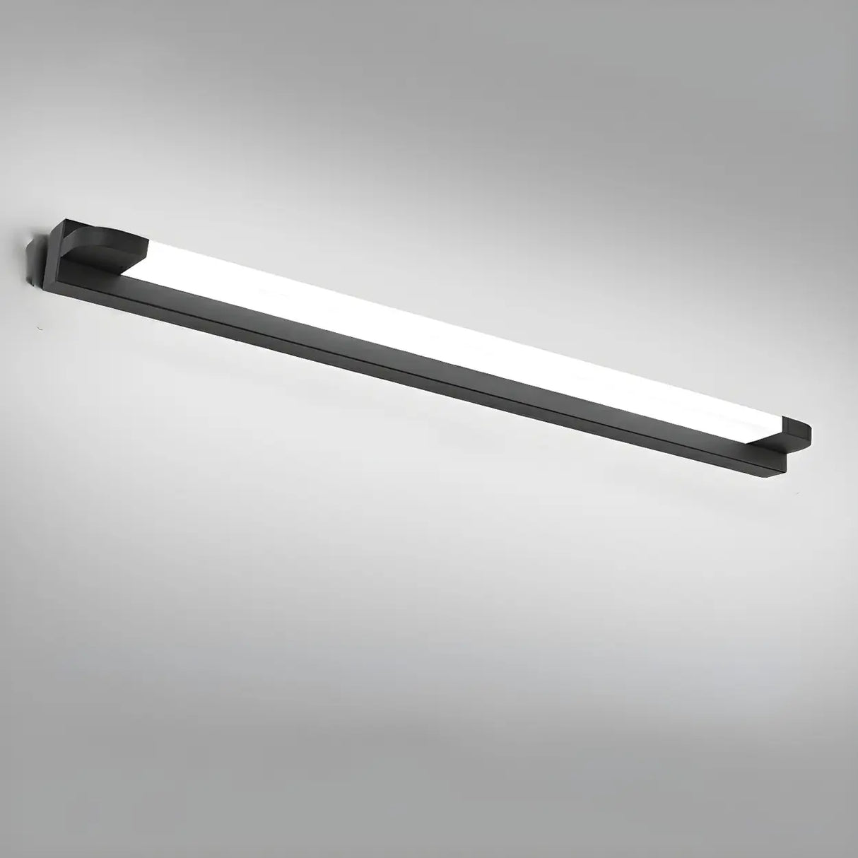 White Modern Straight Integrated LED Vanity Light Image - 27