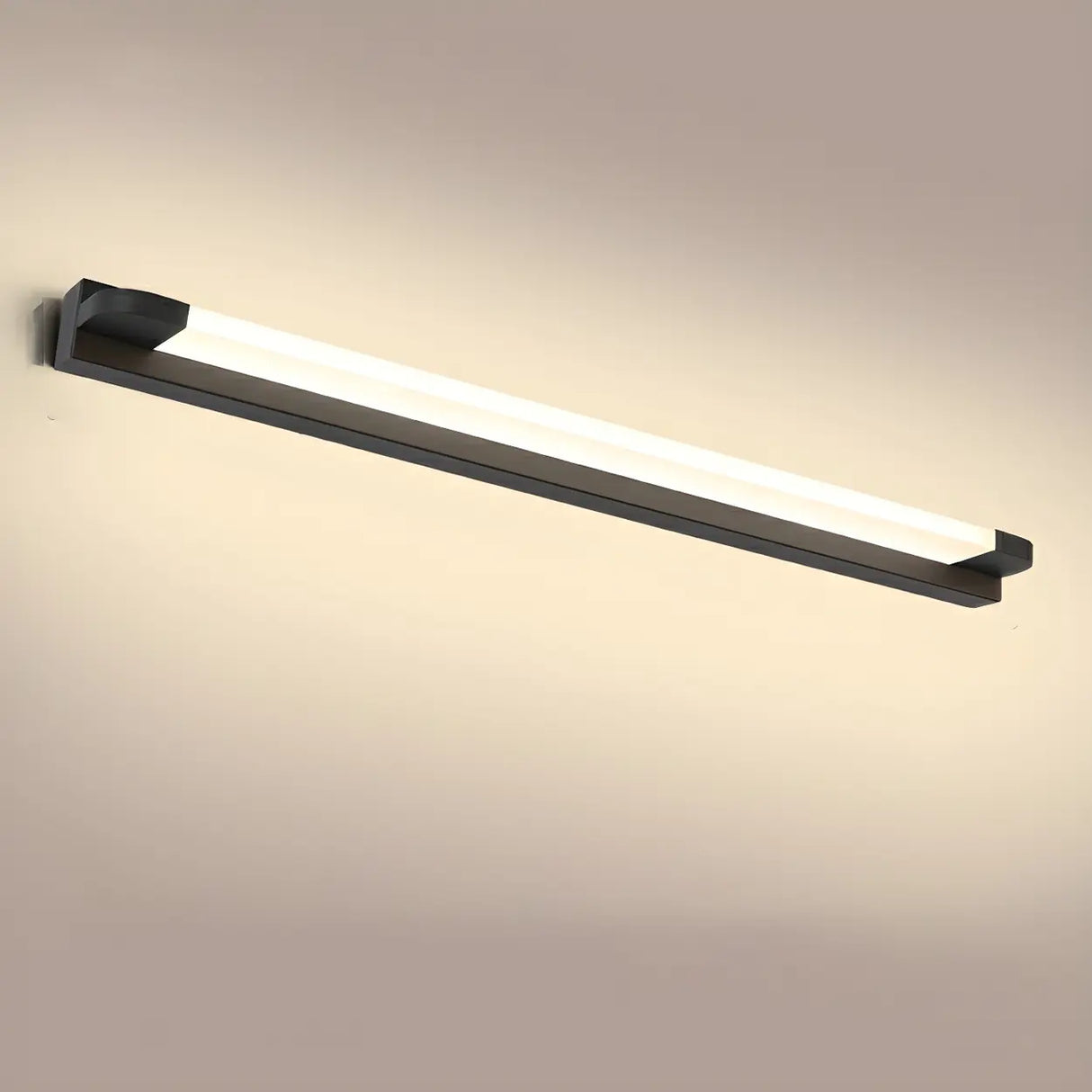 White Modern Straight Integrated LED Vanity Light Image - 28