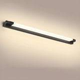 White Modern Straight Integrated LED Vanity Light Image - 28