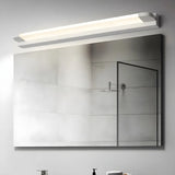 White Modern Straight Integrated LED Vanity Light Image - 6