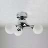 White Molecular Glass Semi-Flush Mount Light 3-Light Image - 5