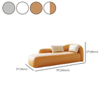 White-Orange Upholstered Foam Fill Right-Arm Chaise #size