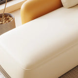 White-Orange Upholstered Foam Fill Right-Arm Chaise Image - 4