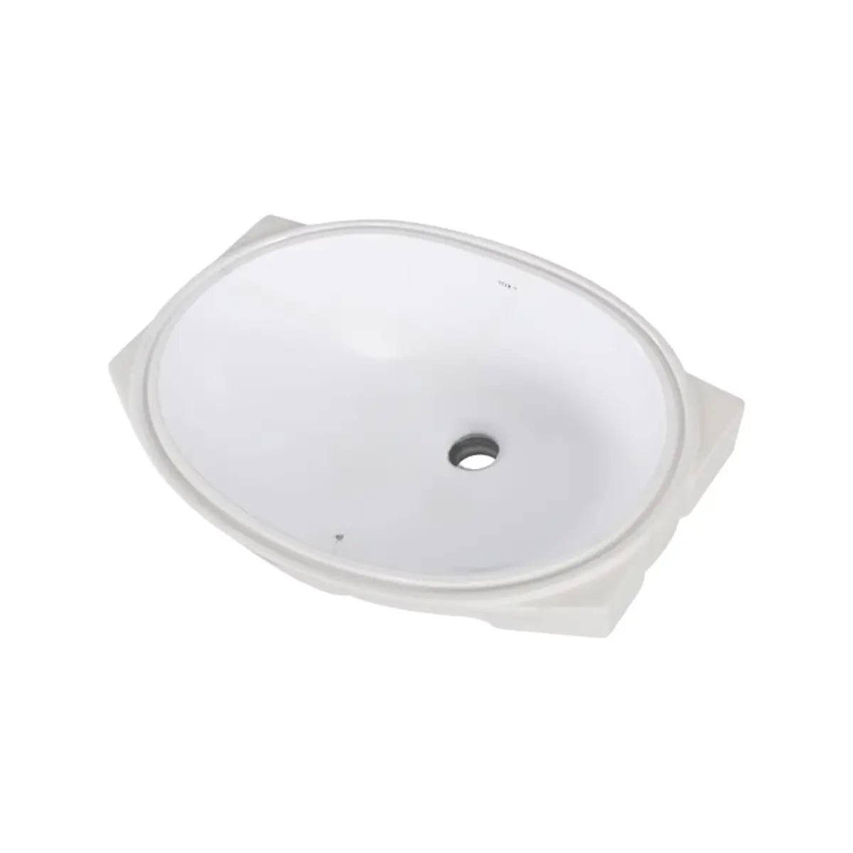 White Oval-Shaped Ceramic Undermount Bathroom Sink Image - 2