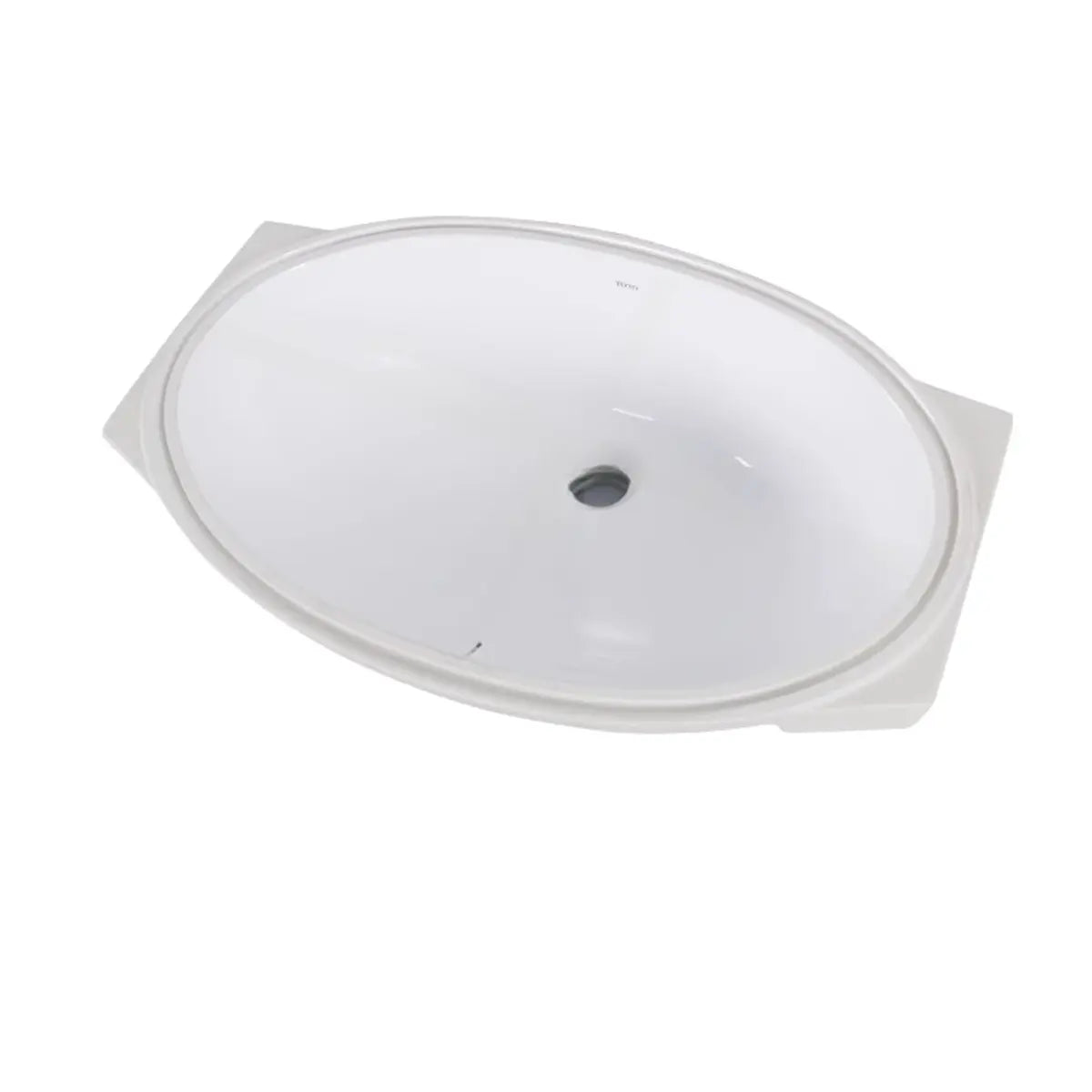 White Oval-Shaped Ceramic Undermount Bathroom Sink Image - 9