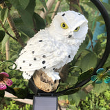 White Owl Solar Outdoor Hanging LED Pendant Light Image - 1