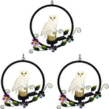 White Owl Solar Outdoor Hanging LED Pendant Light Image - 4