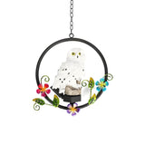 White Owl Solar Outdoor Hanging LED Pendant Light Image - 5