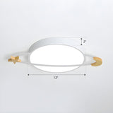 White Planet Moon Star Dimmable LED Flush Mount Light #size