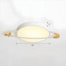 White Planet Moon Star Dimmable LED Flush Mount Light Image - 6