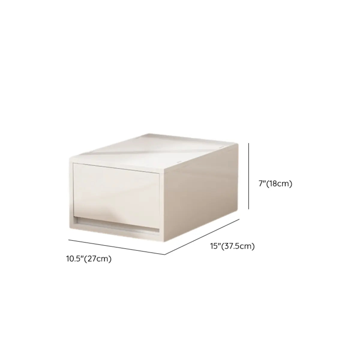 White Polymer Compact Rolling Small Filing Cabinet 