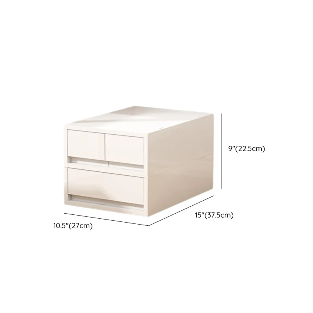 White Polymer Compact Rolling Small Filing Cabinet Image - 11