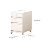 White Polymer Compact Rolling Small Filing Cabinet Image - 12