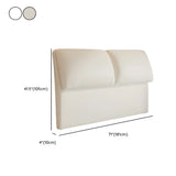 White Rectangle Upholstered Panel Headboard with Legs Image - 15