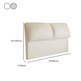 White Rectangle Upholstered Panel Headboard with Legs Image - 16