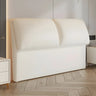 White Rectangle Upholstered Panel Headboard with Legs Image - 2