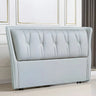 White Rectangle Upholstered Wingback Headboard with Leg Image - 5