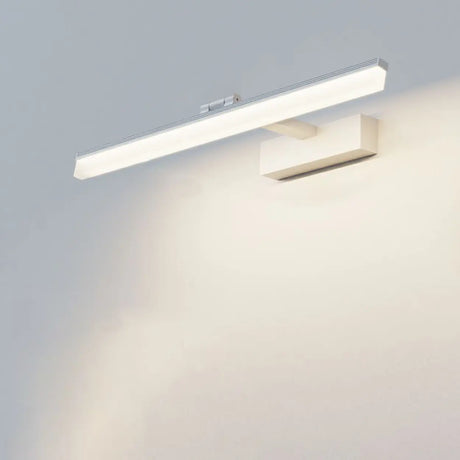 White Rectangular Modern LED Metal Vanity Light Image - 2