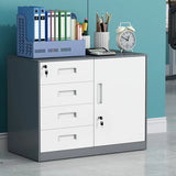 White Rectangular Steel Medium Office Filing Cabinet Image - 11