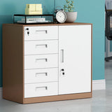 White Rectangular Steel Medium Office Filing Cabinet Image - 12