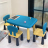 White Rectangular Toddler Table Chair 4 Piece Set Image - 3