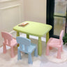 White Rectangular Toddler Table Chair 4 Piece Set Image - 7