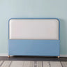 White Rectangular Upholstered Headboard with Legs Image - 10