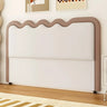 White Rectangular Upholstered Headboard with Legs Image - 16