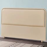 White Rectangular Upholstered Headboard with Legs Image - 6