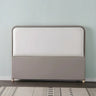 White Rectangular Upholstered Headboard with Legs Image - 7