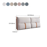 White Rectangular Upholstered Low Height Headboard Image - 18