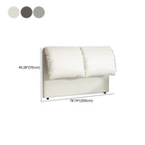 White Rectangular Upholstered Panel Headboard with Legs Image - 10