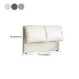 White Rectangular Upholstered Panel Headboard with Legs #size