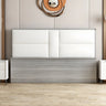 White Rectangular Upholstered Standard Height Headboard Image - 2