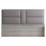 White Rectangular Upholstered Standard Height Headboard Image - 8